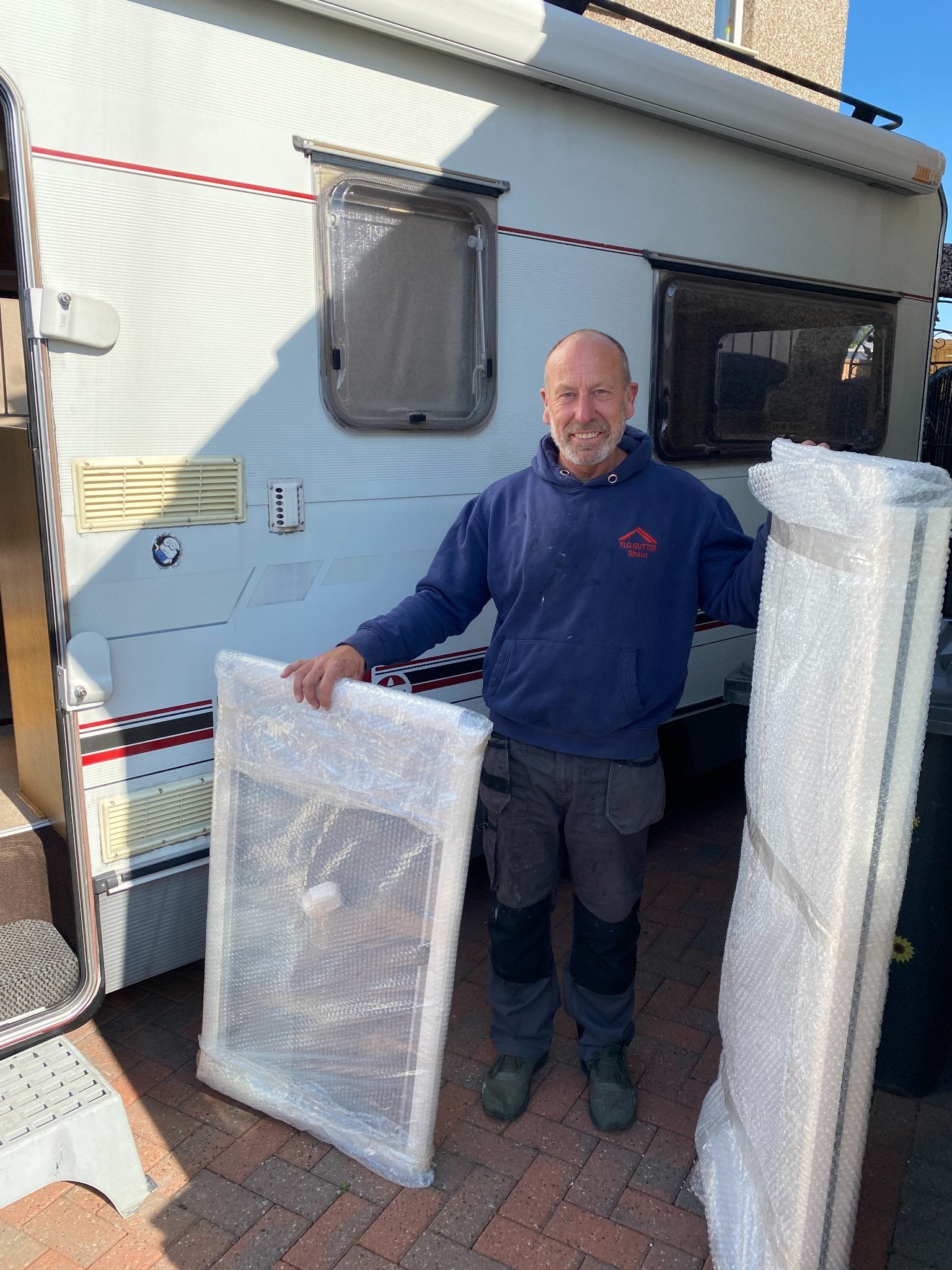 NRF Combination Blind & Flyscreen – 700x650mm – Grey – Motorhome Caravan Horsebox