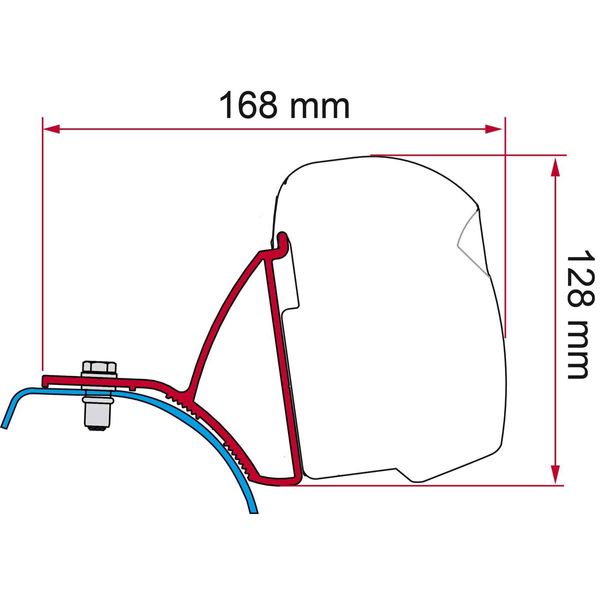Fiamma F43 Bracket Kit for Trafic, Vivaro & Primastar - Deep Black