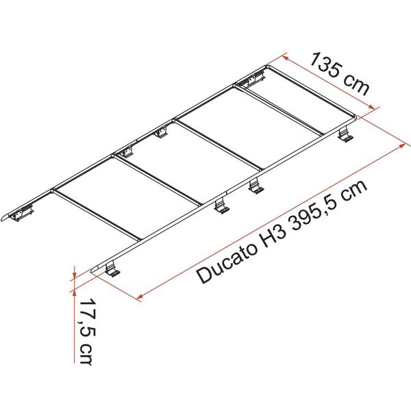 Fiamma Roof Rail Ducato H3 - RHD (05808-04-)