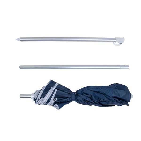 Bo-Camp Parasol Compact 3 Pieces Polyester Dia 160cm Blue