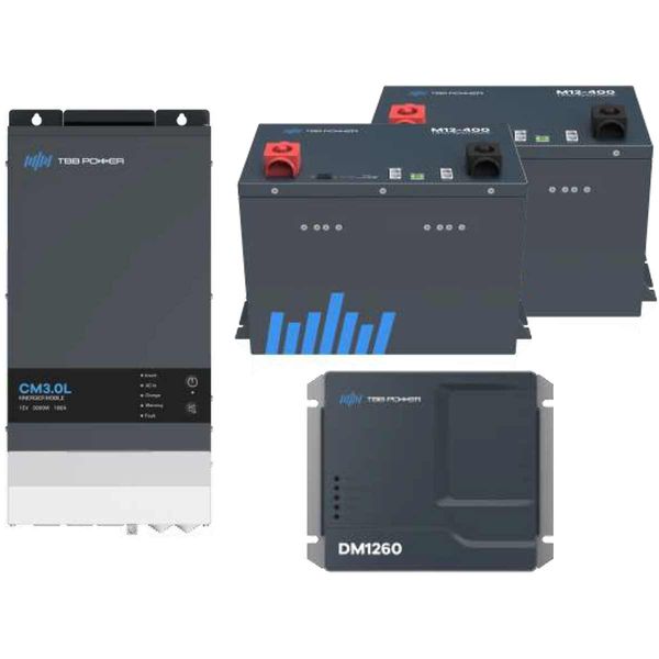 TBB Power M12 Inverter Pack (3000W / 60A DC-DC / 2 x 400Ah Batteries)