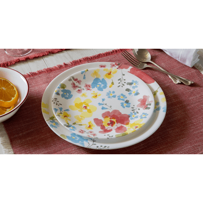 Melamine Corelle 12pc Dinner Set Cheerful Garden Just Caravan Parts