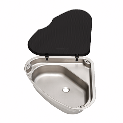 Kitchen Sinks Water Triangle sink left hand 480x480 Chrome,