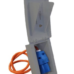 Mains Electrical Products Mains Electrical Products GREY TND Rectangular Inlet (Flush Fitted)