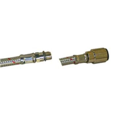 Showers & Taps Water 200mm flexi tap hose,ribbed, with barbed end