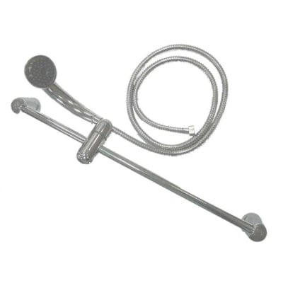 Showers & Taps Water Chrome shower set + riser c/w anti calcium head
