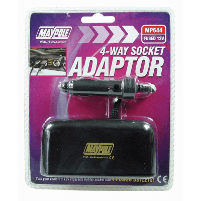 Vehicle 12V Plug in Accessories Vehicle Accessories Maypole 12v fused 4 way socket