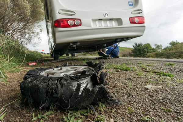 Caravan tyre tread maintenance