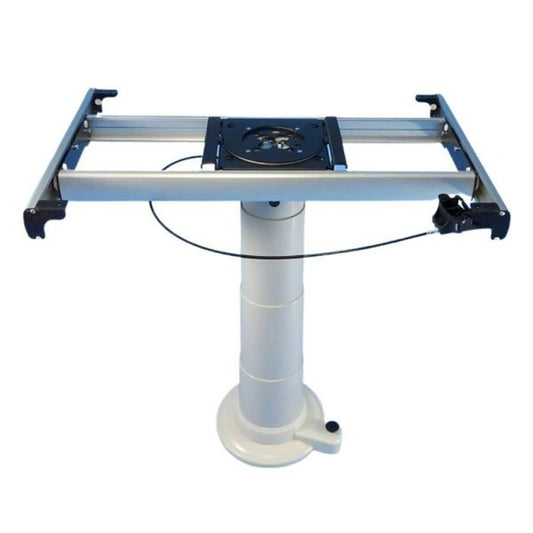 Manual Telescoptic Table Leg with Sliding Support for Fixed Top