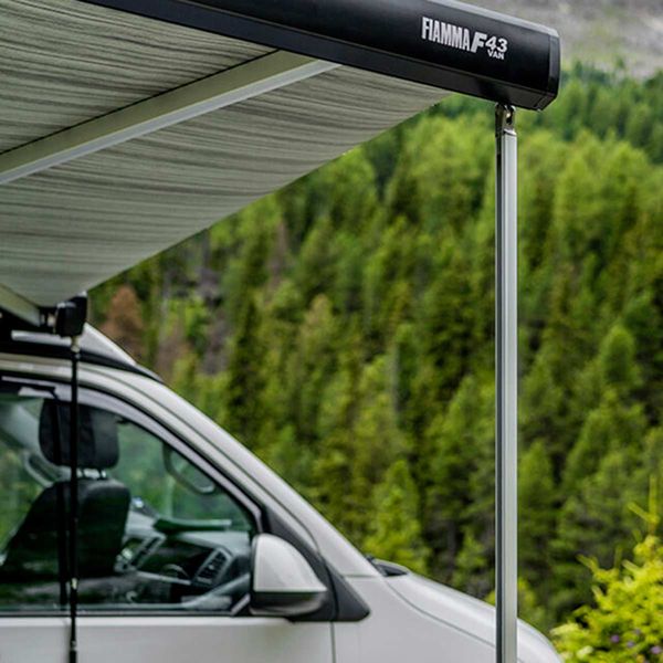 Fiamma F43van 300 Awning Deep Black - Royal Grey Fabric (08833B02R)