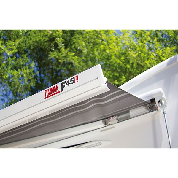 Fiamma F45L 450 Awning Polar White - Royal Grey Fabric (06530-01R)