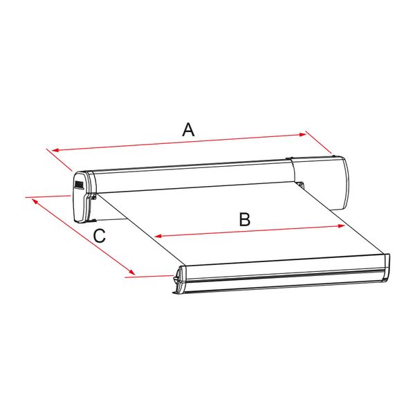 Fiamma F45eagle 400 Awning Polar White - Royal Grey Fabric (08590A01R)