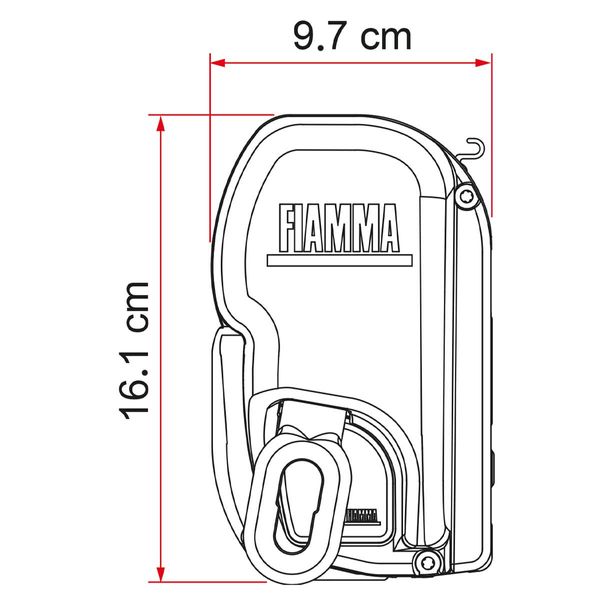 Fiamma F45L 550 Awning Deep Black - Royal Grey Fabric (06533B01R)