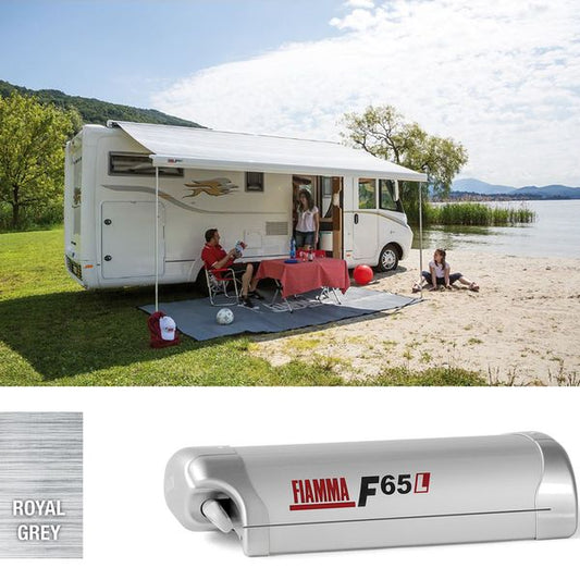 Fiamma F65L 400 Awning Titanium - Royal Grey Fabric (07716C01R)