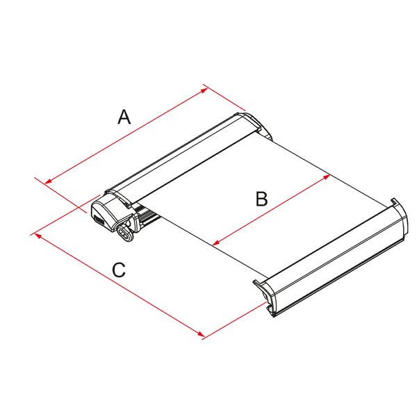 Fiamma F80L 550 Awning Polar White - Royal Blue Fabric (07840L01Q)