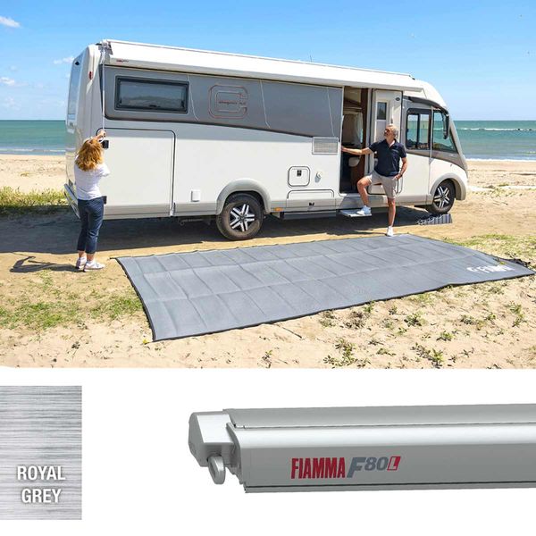 Fiamma F80L 600 Awning Titanium - Royal Grey Fabric (07842M03R)