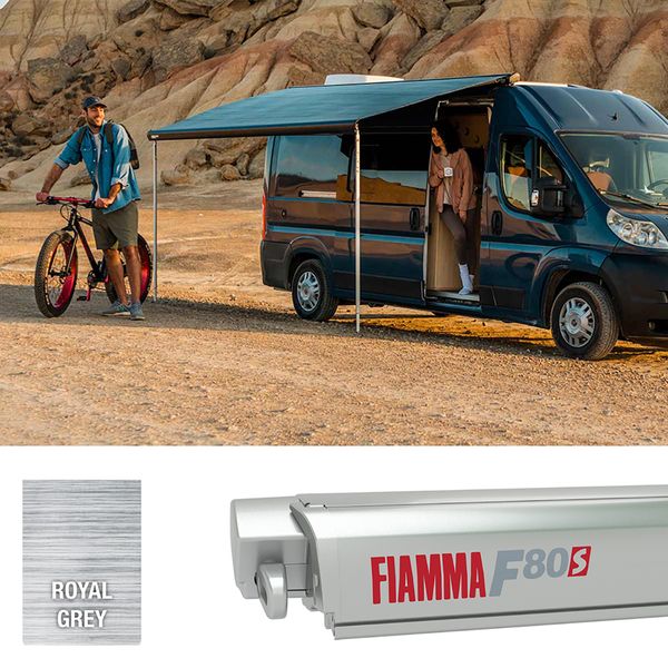 Fiamma F80s 290 Awning Titanium - Royal Grey Fabric (07832A01R)