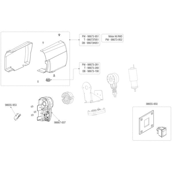 Fiamma 12V Motor Kit Advanced for F45s Awning Titanium (08455-01T)