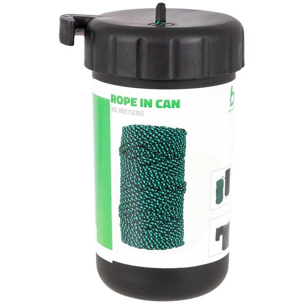 Bo-Camp Rope In Can 30M - Green and Black