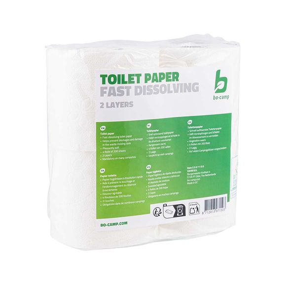 Bo-Camp Fast Dissolving Toilet Paper - 4 Rolls