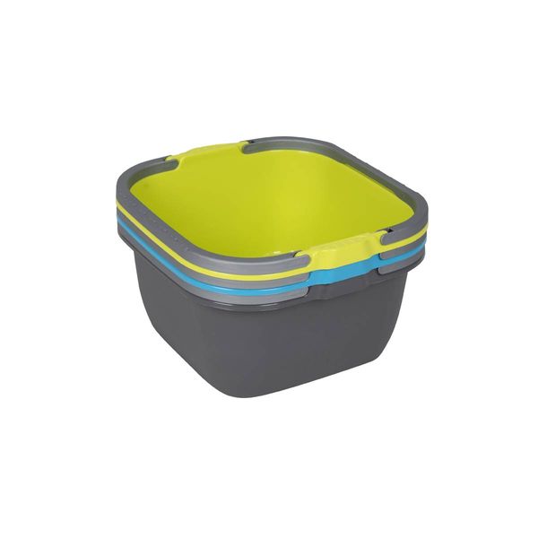 Bo-Camp Washing Bowl Square Polyethylene 13L Grey