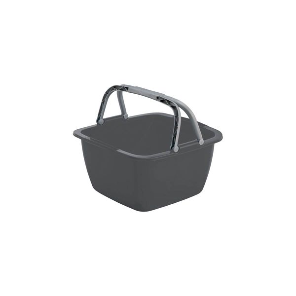 Bo-Camp Washing Bowl Square Abs 18.5L Grey