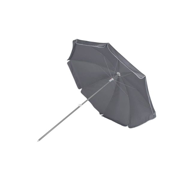 Bo-Camp Parasol Articulated Arm Polyester Dia 200cm Grey