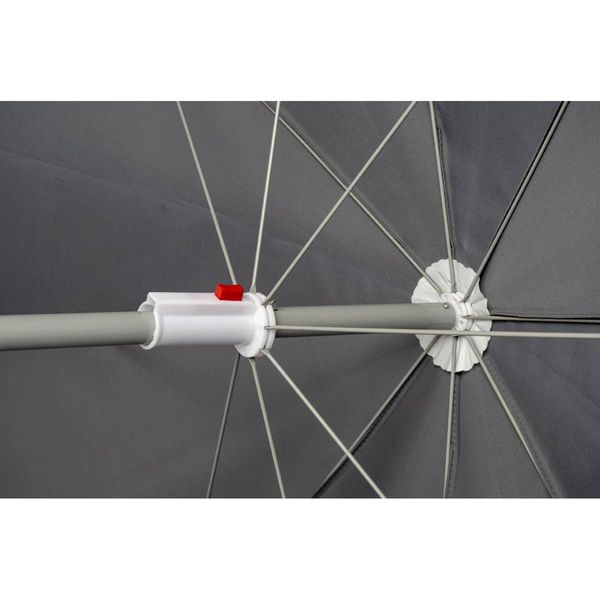 Bo-Camp Parasol Articulated Arm Polyester Dia 165cm Grey