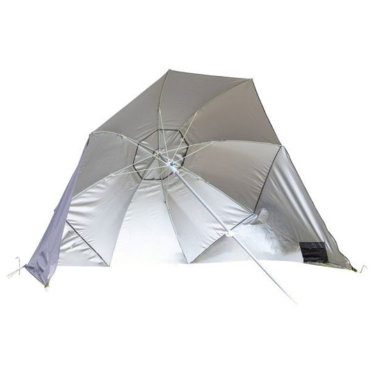 Bo-Camp Beach Parasol with Sidewalls Grey