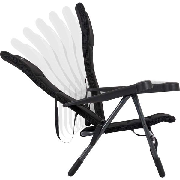 Crespo Beach Chair AP/205 Air Deluxe in Black (2025 Model)