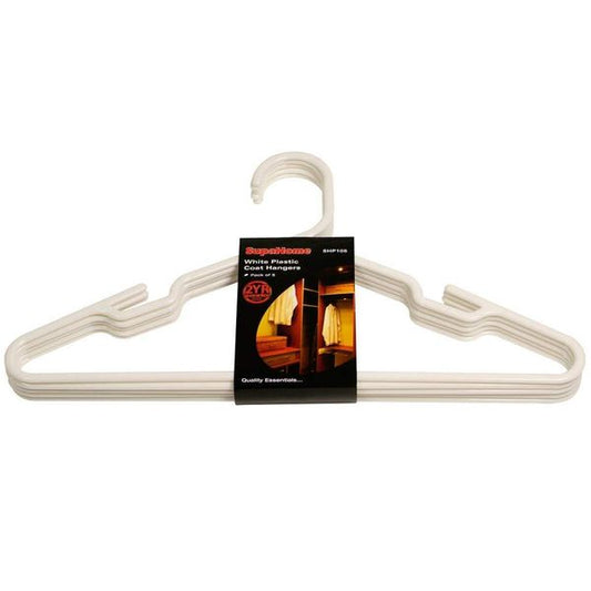 SupaHome White Plastic Coat Hangers