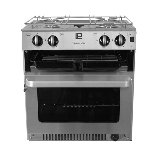 Voyager 4500 Buner Hob Oven with Ignition Stainless Steel