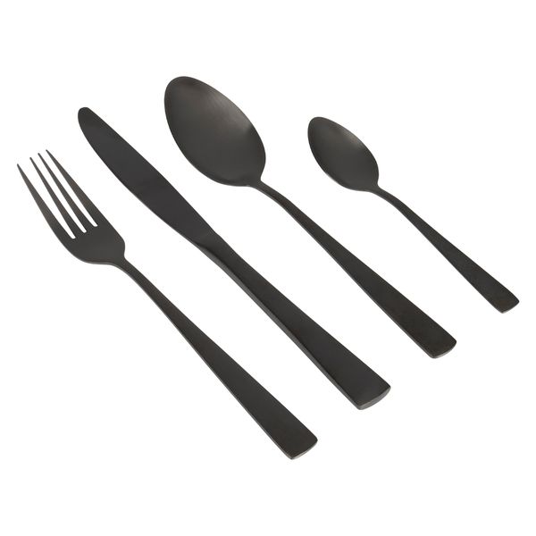 Gimex Cutlery Black 16 Pieces