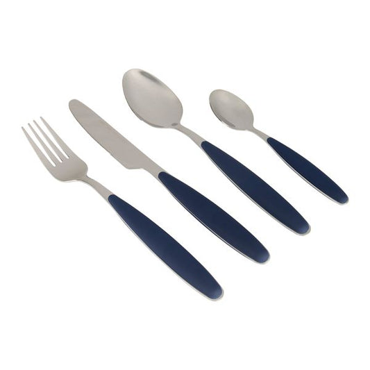 Gimex Cutlery Navy Blue Soft Touch Handle 16 Pieces