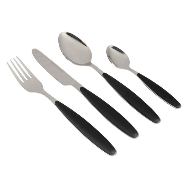 Gimex Cutlery Black Soft Touch Handle 16 Pieces