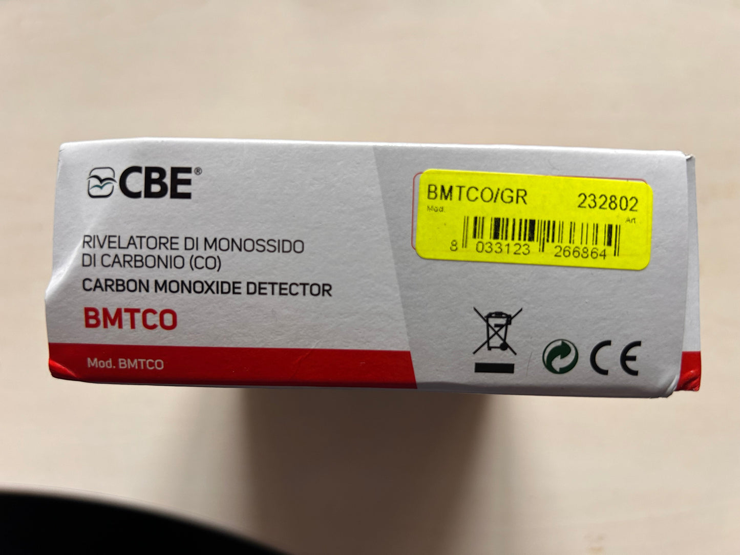 CBE Grey Carbon Monoxide Gas Detector