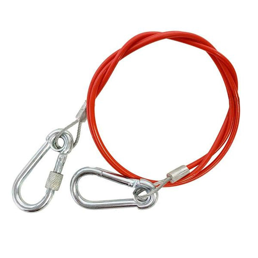 Maypole Red Breakaway Cable 1m x 2mm with Carabiner Clips