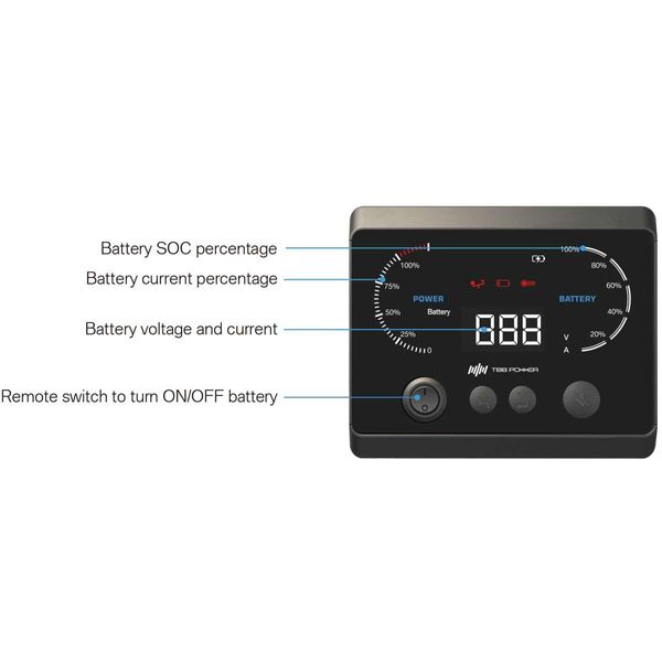 TBB Power Remote Display for M12 Batteries MEH-B with Bluetooth