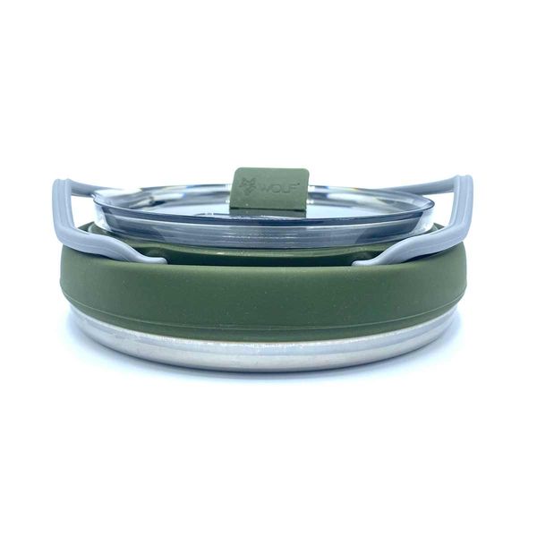 Wolf Outdoors EzyStow Collapsible Kettle 1L Olive Green
