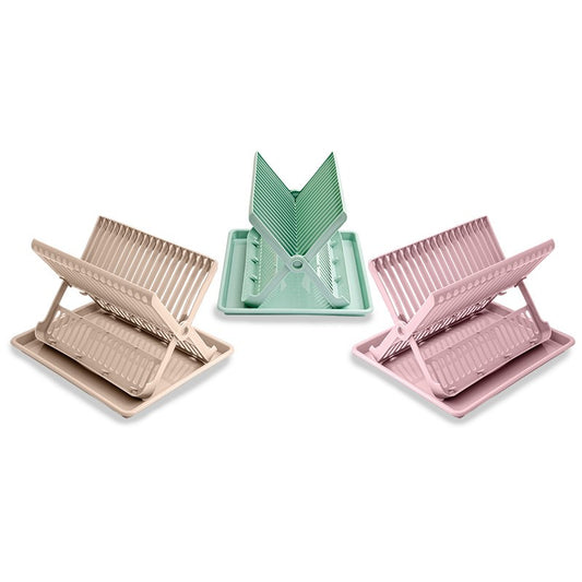 PlasticForte Folding Drainer with Drip Tray Assorted Colours