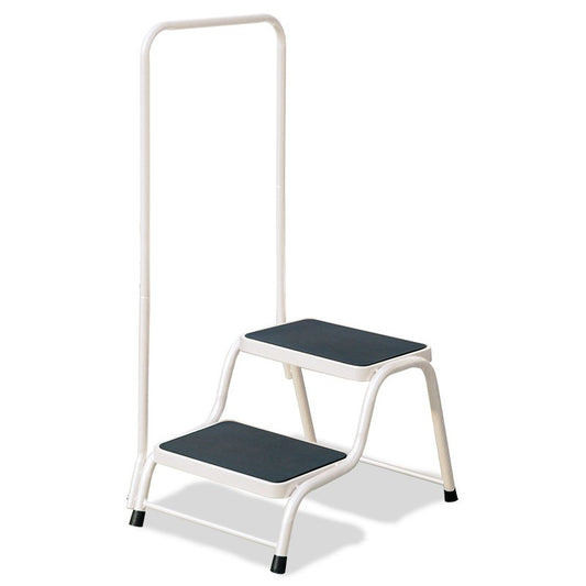 Quest White Double Step With Handrail