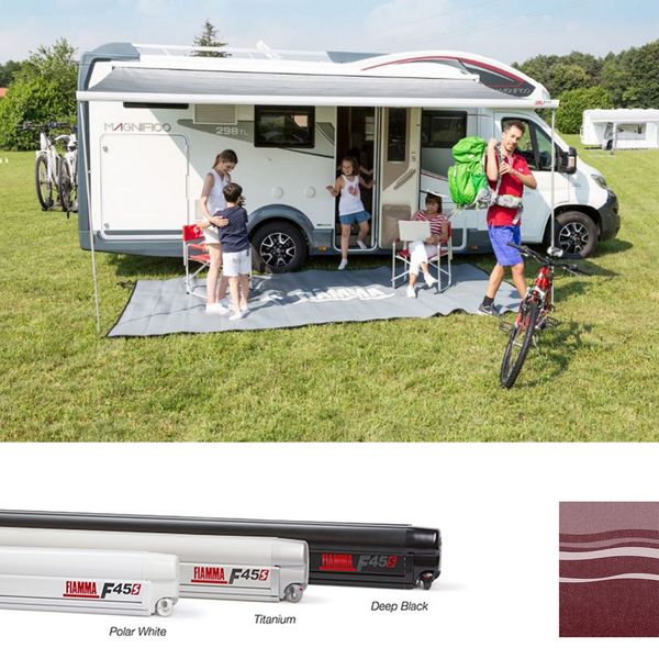 Polar White F45S 350 Awning Sahara Fabric