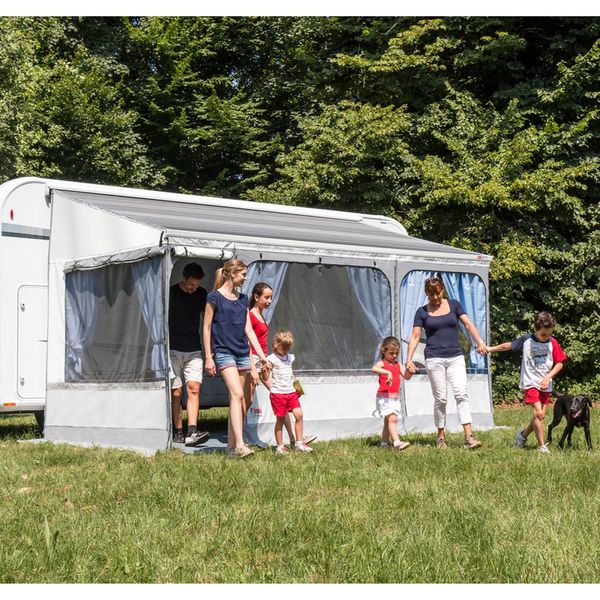 Polar White F45S 190 Awning Royal Grey Fabric