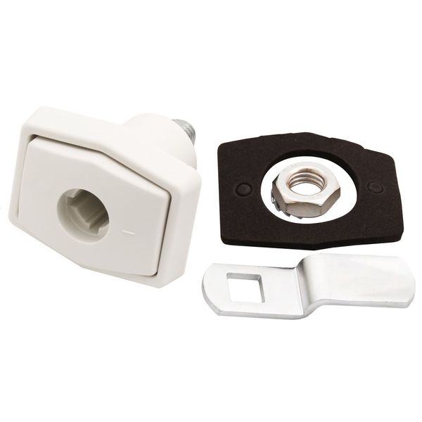 Zadi Rectangular Push Lock Off White