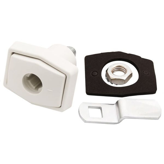 Zadi Rectangular Push Lock Off White