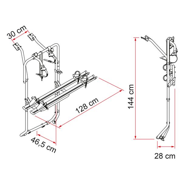 Fiamma F45S Awning, Fixing Bracket, Bike Carrier Bundle for VW T6 LWB Vans