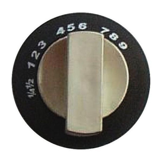Thetford SPCC0595.SA oven control knob with Black and Satin finish, suitable for Thetford Enigma cookers.