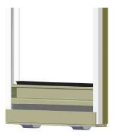 HARTAL PLEATED DOOR BLIND BEIGE/WHITE SUITS 1 PC HH DOORS