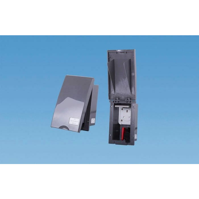 Caravan Electrical Equipments|Battery Charging equipment GREY TND External 13amp Socket Box & Isolator Swit