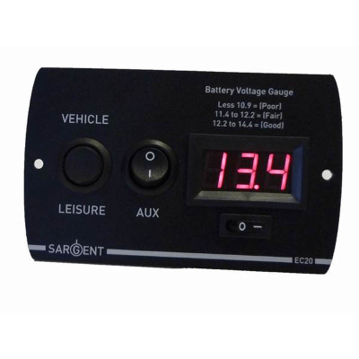 Chargers & Control Panels Electrical Control panel battery voltage gauge (3 switches panel)